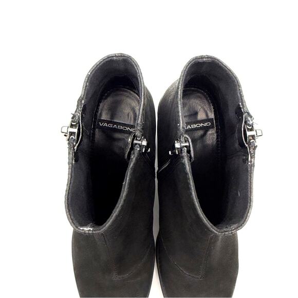 Vagabond Grace Nubuck Double Zipper Ankle Boot Black EU 38 US 7 - Picture 13 of 16